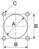 Product image for Sq Flange Receptacle, 26way Pin Contacts