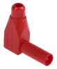 Product image for Red right-angle shrouded plug,4mm