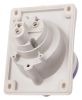 Product image for IP44 2P+E angled panel socket,32A 230V