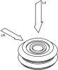 Product image for SAE 52100 STEEL V GUIDE WHEEL,19.55MM