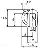 Product image for 0.624ng strip,EPDM,wire insert,11.5mm.