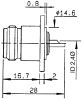 Product image for BRONZE BLANC RADIALL N CHASSIS SKT,50OHM