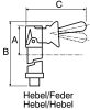 Product image for G1/8 3/2 LEVER/SPRING VALVE