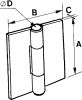 Product image for S/STEEL SMALL HINGE,100X100X2.5MM