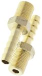 Product image for RS PRO Straight Brass Hose Connector, 1/8 in G Male