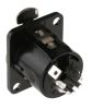 Product image for 5 way univ black chrome panel XLR socket