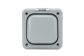 Product image for Grey 10 A Flush Mount Rocker Light Switch Grey 20 mm, 1 Way Screwed Matte, 1 Gang BS Standard, 250 V ac 95mm Neon IP65