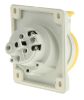 Product image for IP44 2P+E angled panel socket,16A 110V