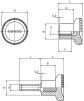 Product image for Thermoplastic push/pull knob,25mm,M6,F