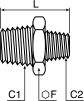 Product image for STRAIGHT S/STEEL ADAPTOR,1/2IN BSPT M