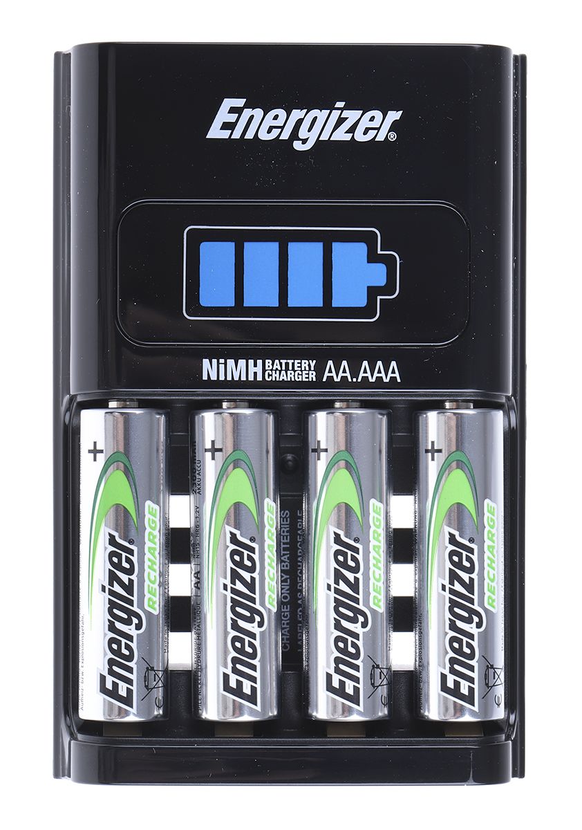 Energizer 1hr Charger Battery Charger For NiMH AA, AAA with UK plug,  Batteries Included - RS Components Vietnam