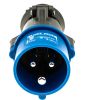 Product image for BLUE 2P+E STRAIGHT FREE PLUG,16A 230V