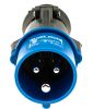 Product image for BLUE 2P+E STRAIGHT FREE PLUG,16A 230V