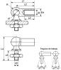 Product image for RS PRO Steel M5 Ball and Socket Joint, 28.5mm x 25mm