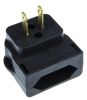 Product image for CEE7 EURO PLUG TO US 2 PIN BLACK