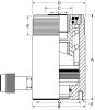 Product image for Hi-Force Single Portable Hydraulic Cylinder - Hollow Pulling Type HHS302, 33t, 50mm