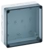 Product image for IP66 BOX WITH CLEAR LID &KO,182X180X84MM