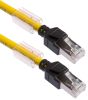 Product image for Omron FTP, STP Cat6a Cable 1m, Yellow, Male RJ45/Male RJ45