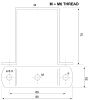 Product image for Square DIN rail bracket,70mm height