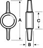 Product image for Delrin acetal tee thumb screw knob,M8