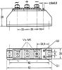 Product image for Semikron, SKKT 162/12 E, Dual Thyristor Module SCR, 156A 1200V, 7-Pin Semipack2