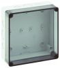 Product image for IP66 BOX WITH CLEAR LID &KO,182X180X84MM