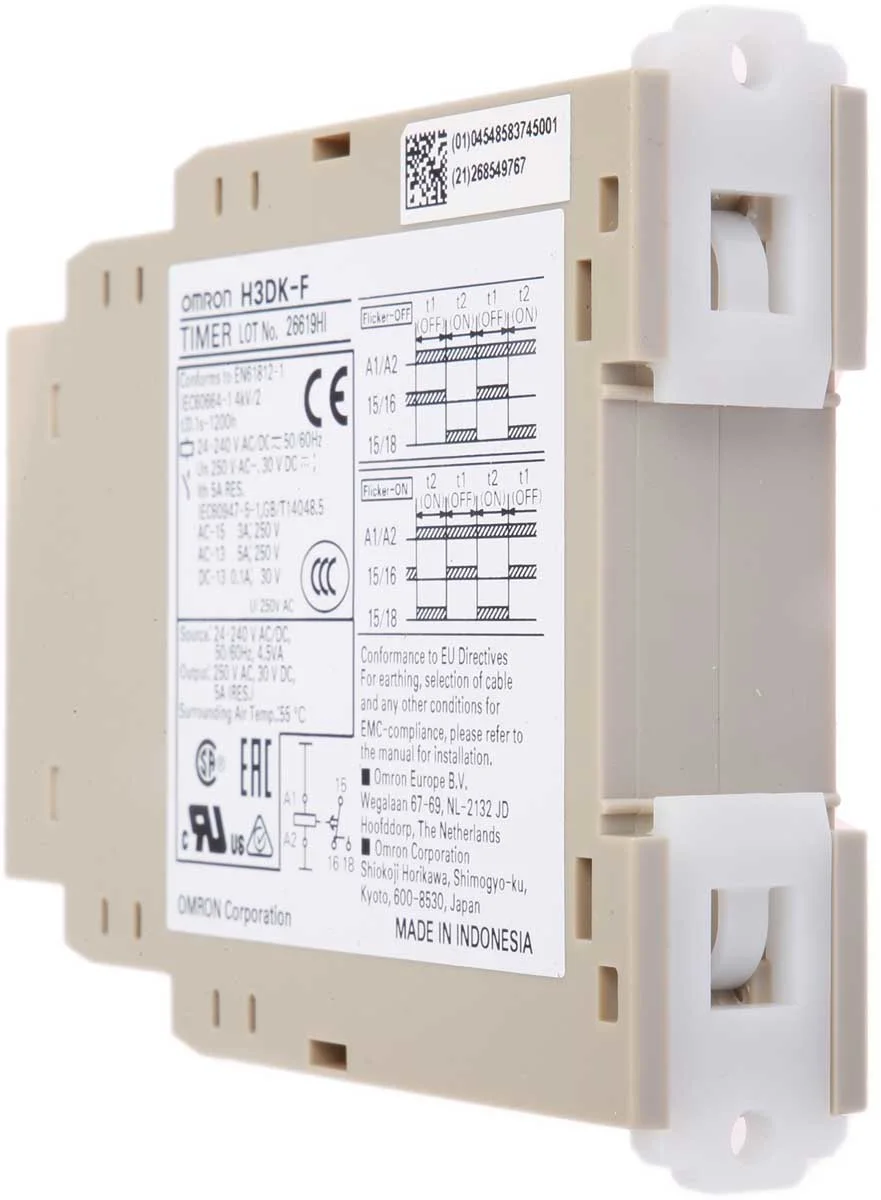 Product image for SPDT Twin On/Off Delay Timer,24-240V