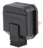 Product image for BLACK THERMOPLASTIC SLEEVED PLUG,13A