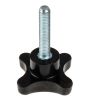 Product image for Black phenolic male cross knob,M8x40mm