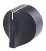 Product image for Black solid aluminium knob,32mm dia