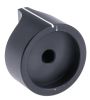 Product image for Black solid aluminium knob,32mm dia