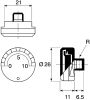 Product image for SMC K8-10-40 Analogue Positive Pressure Gauge Back Entry 10bar, Connection Size R 1/8