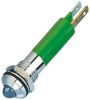 Product image for RS PRO Green Indicator, 24 V ac/dc, 8mm Mounting Hole Size, Solder Tab Termination, IP67