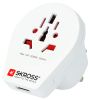 Product image for WORLD TO BRITISH USB TRAVEL ADAPTOR