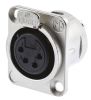 Product image for 4 WAY UNIFIED HOUSING XLR PANEL SOCKET