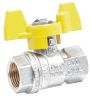 Product image for Gas T handle ball valve 3/8in F-F