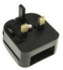 Product image for BLACK EURO CONVERTER MAINS PLUG 3A 600W