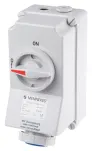 Product image for MENNEKES Switchable IP67 Industrial Interlock Socket 2P+E, Earthing Position 6h, 16A, 230 V