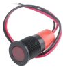 Product image for 14mm flush black LED wires, red 6-36Vdc