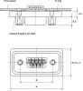 Product image for 25 WAY WATERPROOF PANEL MOUNT D PLUG,5A