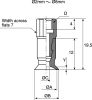 Product image for NBR flat pad with rib,25mm dia.