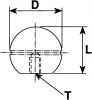 Product image for Wood filled phenolic ball knob,M10x44mm