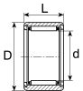 Product image for DRAWN CUP NEEDLE ROLLER BEARING,4MM ID