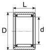 Product image for DRAWN CUP NEEDLE ROLLER BEARING,4MM ID