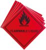 Product image for SAV label 'FLAMMABLE LIQUID',100x100mm