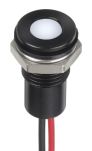 Product image for 8mm flush IP67 sealed black LED, wht 24V