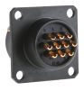 Product image for Sq Flange Receptacle, 10way Pin Contacts