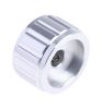 Product image for Solid fluted aluminium knob,25mm dia