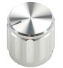 Product image for Solid fluted aluminium knob,15mm dia