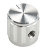 Product image for Solid fluted aluminium knob,15mm dia